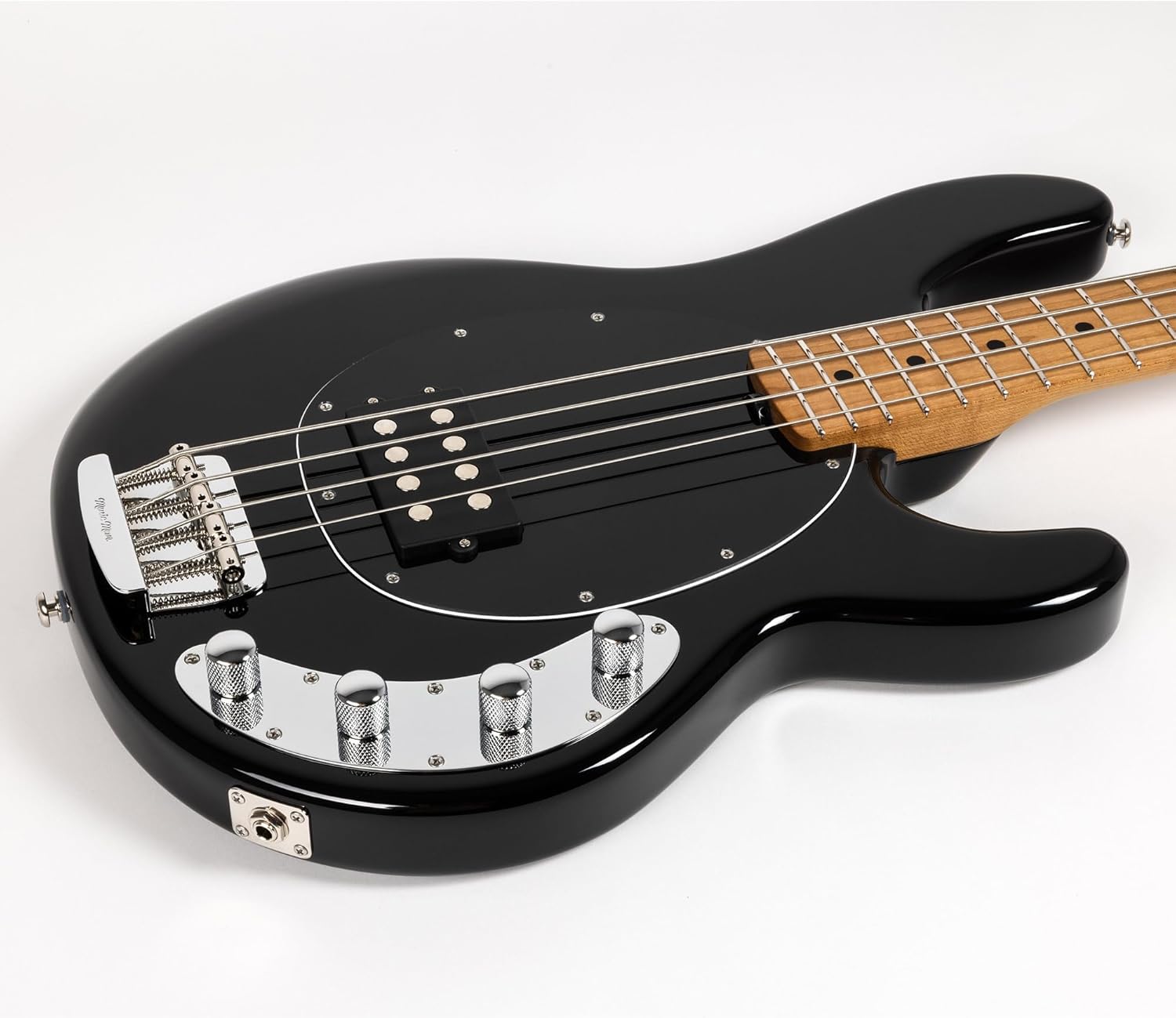 Ernie Ball Music Man StingRay Special Bass Guitar – Black with Maple Fingerboard