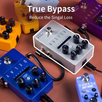 71g4bgEZ19L. AC SL1500 FLAMMA FS02 Reverb Pedal Stereo Guitar Effects with 7 Storable Preset Slots 7 Reverb Effects Room Hall Church Cave Plate Spring Mod True Bypass Trail On