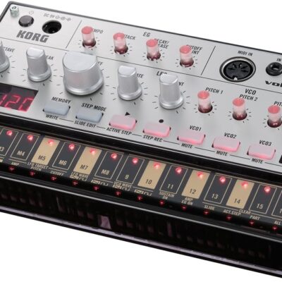 Korg Volca Bass Analogue Bass Machine Bundle with Volca Mix and Austin Bazaar Polishing Cloth