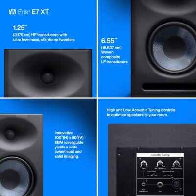 71gnm9urquL. AC SL1500 PreSonus Eris E7 XT 2-Way Active Studio Monitor with EBM Waveguide (Pack of 1)