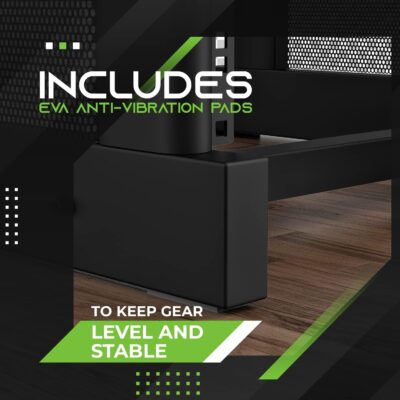 71hTcdWGeAL. AC SL1500 GEARit 12U Audio Rack, 19 Inch Steel AV Rack, Server Rack and Network Rack Stand with Flat Oak Top, Rack for Music Gear, Mixers, Network Equipment, Server Hardware and Audio Components