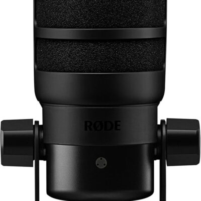 Rode PodMic USB Dynamic Broadcast Microphone Bundle with BOOMARM1 Desktop Boom Arm and 10-Foot XLR Cable — Cardioid USB-C Studio Mic with APHEX DSP for Podcasting, Streaming, Voice Over