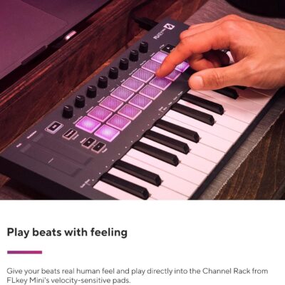 71iDg5WOlIL. AC SL1500 Novation FLkey Mini – Portable 25-Key, USB, MIDI Keyboard Controller with FL Studio Integration for Music Production
