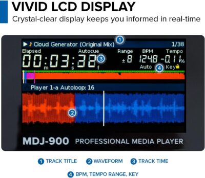 Gemini Sound MDJ-900 – Elite Multi-Media Player with Superior Playback, Responsive Controls, and Advanced DJ Tools