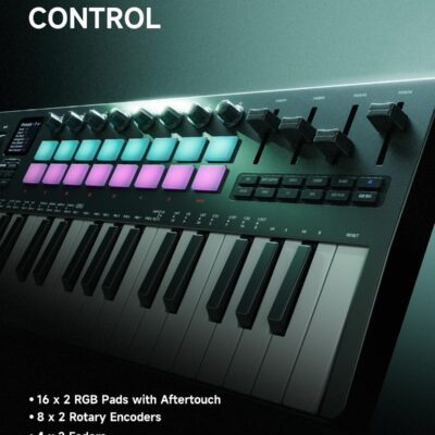Donner STARRYKEY-37 PLAY MIDI Keyboard Controller, 37 Key Portable MIDI Controller with 128 Build-in Voices, 16 Drum Pads, Arpeggio, Sequencer, USB/Wireless Connection, 4 DAW Software & 40 Courses