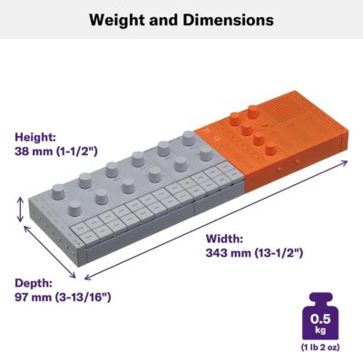 Yamaha SEQTRAK Mobile Music Ideastation, Advanced Sequencer, Onboard Sampling, Built-In Speakers and Microphone, Orange