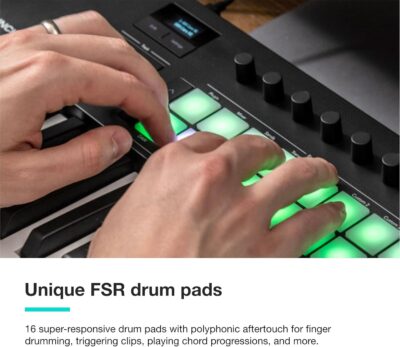 Novation Launchkey 37 MK4 — Compact 37 Key, USB, MIDI Keyboard Controller with DAW Integration. Chord Mode, Scale Mode, 8 Drum Pads, and Arpeggiator — Includes Software Bundle for Music Production