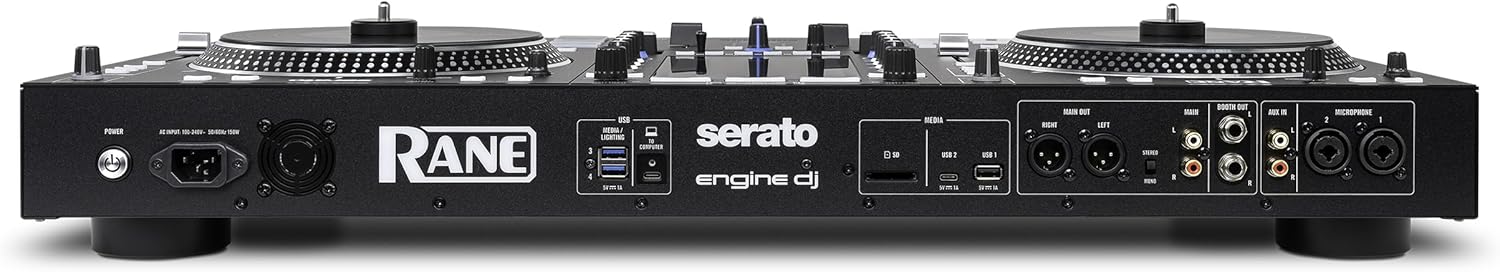 RANE SYSTEM ONE All-in-One Standalone Motorized DJ Controller with Engine DJ OS, Seamless Mixing on 2 Decks, Stems FX, Serato DJ Pro, XLR Outputs