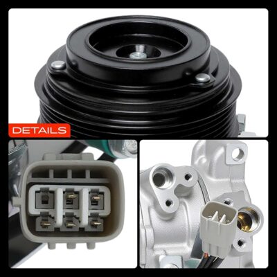 A-Premium Air Conditioner AC Compressor with Clutch Compatible with Lexus GS300 3.0L 2006, GS350 3.5L 2007-2011, IS250 2.5L 2011-2013, IS350 3.5L 2006-2013