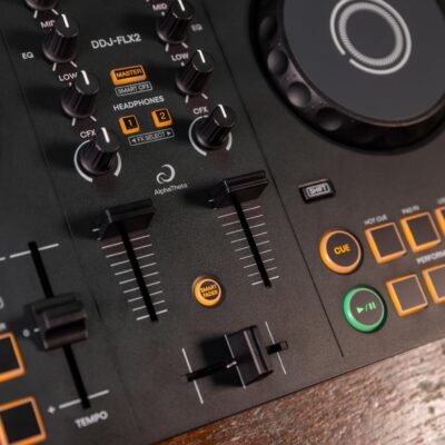AlphaTheta DDJ-FLX2 Compact 2-Channel DJ Controller – Streaming-Ready, Smart Fader & Smart CFX – Works with rekordbox, djay & Serato DJ Lite – Phone, Tablet & PC/Mac – Free Course Included