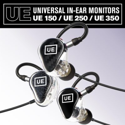 UE 350 Universal in-Ear Monitors, Triple Driver Stage Monitors with Exceptional Headroom for Musicians & Audio Engineers, 1 Pair