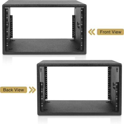 71oK8IKv6aL. AC SL1500 Sound Town 6U Studio Rack with 6-Space, Heavy-Duty 0.7 (18mm) Baltic Birch Plywood with Polyurea Coating, for Recording Room, Home Studio (SDRK-6PU)
