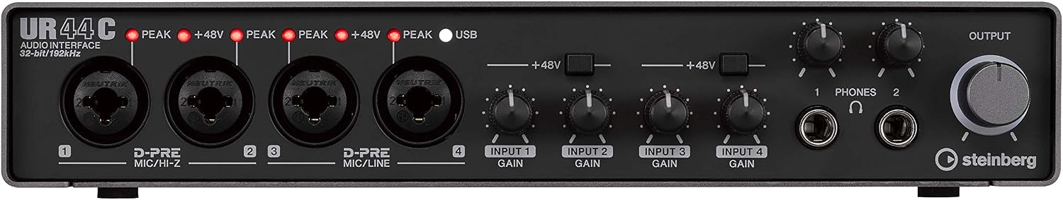 Steinberg UR44C 6×4 USB 3.0 Audio Interface with Cubase AI and Cubasis LE