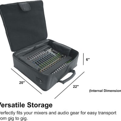 71pI1zJzB7L. AC SL1500 Audiosavings Bundle: Mackie ProFX16v3 16-Channel 4-Bus Professional Effects Mixer w/USB ProFX16v3 Bundle with Rockville MBP2220 22×20 Pro Mixer Bag & Thick Foam+Semi-Hard+6 Padded Dividers (2 Items)