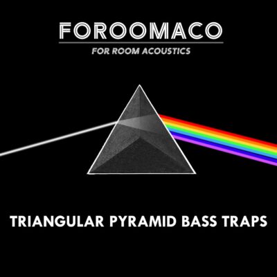 Foroomaco 4 Pack Bass Traps for Ceiling Corner 16.5 Triangle 12 Depth Triangular Pyramid Acoustic Foam Bass Trap Sound Proofing for Home Studio Booth Low to High Frequency Sound Absorption Foam