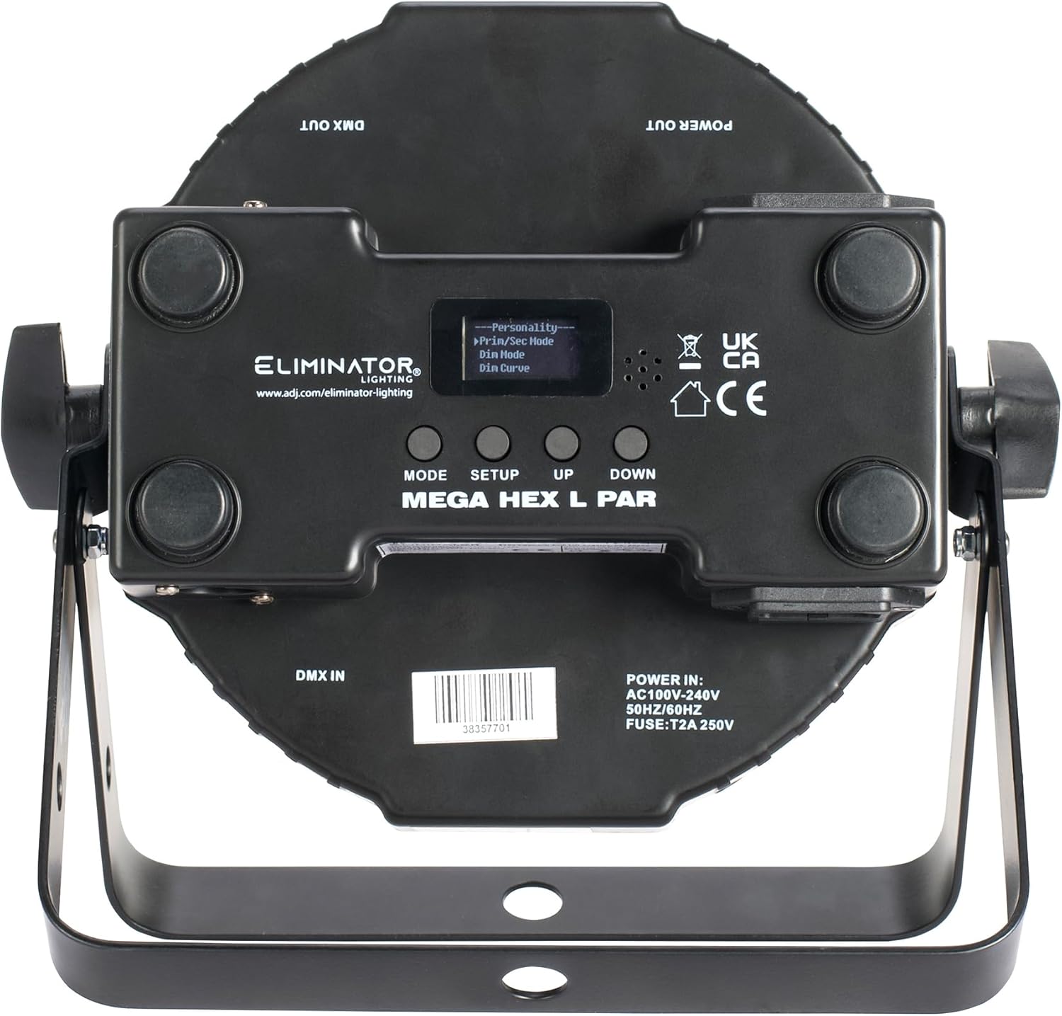 Audiosavings Bundle: (1) American DJ Eliminator Lighting Mega Hex L Par RGBLA+UV LED Wash Up-Light+Remote Bundle with (1) Rockville RDX3M25 25 Foot 3 Pin DMX Lighting Cable 100% OFC Copper (2 Item)