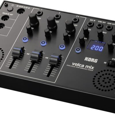 Korg Volca Mix Analogue Performance Mixer – Bundle with Power Supply, and Austin Bazaar Polishing Cloth