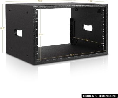 71rjYyI8hWL. AC SL1500 Sound Town 6U Studio Rack with 6-Space, Heavy-Duty 0.7 (18mm) Baltic Birch Plywood with Polyurea Coating, for Recording Room, Home Studio (SDRK-6PU)