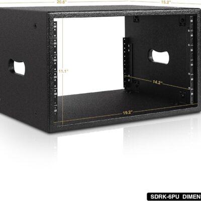 71rjYyI8hWL. AC SL1500 Sound Town 6U Studio Rack with 6-Space, Heavy-Duty 0.7 (18mm) Baltic Birch Plywood with Polyurea Coating, for Recording Room, Home Studio (SDRK-6PU)