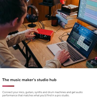 71rtJZsdj2L. AC SL1500 1781169862 6236 Focusrite Scarlett 4i4 4th Gen USB Audio Interface, for Musicians, Songwriters, Guitarists, Content Creators — High-Fidelity, Studio Quality Recording, and All the Software You Need to Record