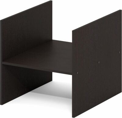 71rtWNjw67L. AC SL1500 Furinno Cubicle Cube Insert, H-Shelf Cube Organizer, 2-Tier Shelf Accessory, Fits into Furinno Triple Thick Cubes, IKEA Kallax, for Organizers and Storage, Black Dark Oak
