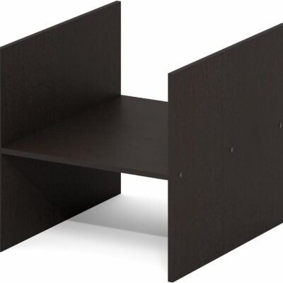 71rtWNjw67L. AC SL1500 Furinno Cubicle Cube Insert, H-Shelf Cube Organizer, 2-Tier Shelf Accessory, Fits into Furinno Triple Thick Cubes, IKEA Kallax, for Organizers and Storage, Black Dark Oak