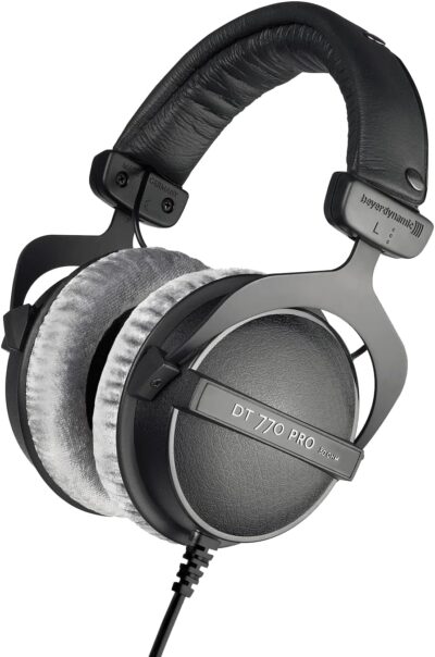 71tZJR954bL. AC SL1438 1781169095 5951 beyerdynamic DT 770 PRO 80 Ohm Over-Ear Studio Headphones in Gray. Enclosed Design, Wired for Professional Recording and Monitoring