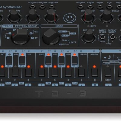 71u5yCGMmoL. AC SL1500 Behringer TD-3-MO Modded Out Analog Bass Line Synthesizer with VCO, VCF and VCA – Black