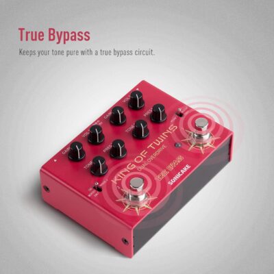 71uAjs9wkfL. AC SL1500 SONICAKE Overdrive Pedal, Dual Channel 3 Modes – Overdrive/Boost/Distortion Compact Effects Pedal for Bass Electric Guitar, Pure Analog Circuit, True Bypass – King of Twins QDS-08