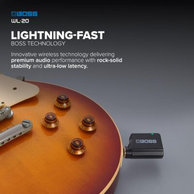 BOSS WL-20 | Compact Wireless Instrument System | Plug-and-Play Wireless System for Guitar, Bass and More | Lightning-Fast BOSS Technology | Built-in Cable Tone Simulation | Up to 50ft Range