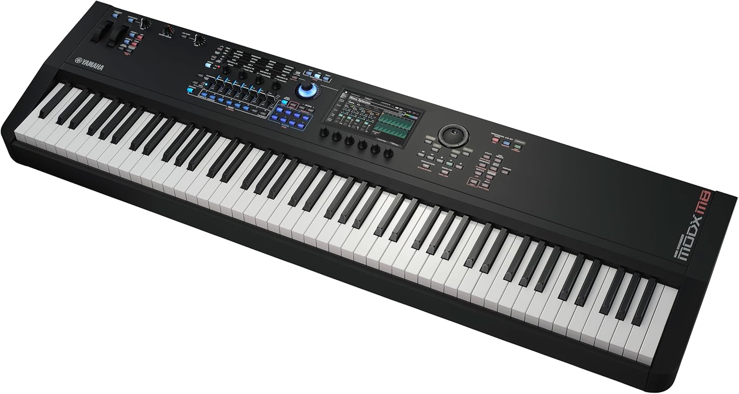 Yamaha 88-Key Music Synthesizer, Graded Hammer Action, Realistic Feel, Performance Focused for Next Generation Sound Exploration, Expressive Control and Optimized Workflow MODX M8