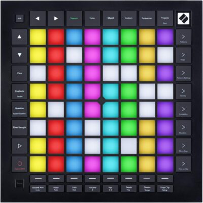 Novation Launchpad Pro MK3 Bundle: Ableton Live USB MIDI RGB 64-Pad DJ Controller, PRO-M50 Studio Headphones with Detachable Coil Cable, RMC-XLR Metal Handheld Wired Microphone with 2 Cables, 3-items