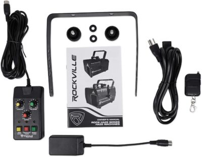 Rockville Rockhaze 1000 CFM DMX Hazer Machine, Water Based, 2 Remotes, Fluid Seal, Quiet Fan, Fast Setup, Perfect for Large Venues, DJ, Live Shows