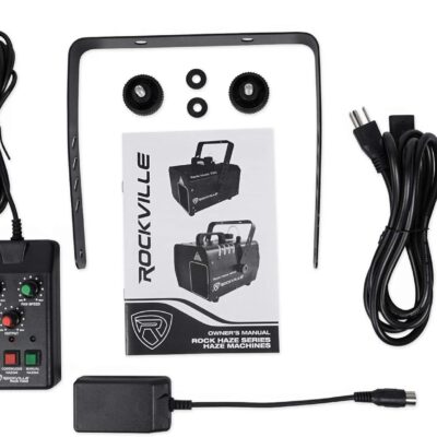 Rockville Rockhaze 1000 CFM DMX Hazer Machine, Water Based, 2 Remotes, Fluid Seal, Quiet Fan, Fast Setup, Perfect for Large Venues, DJ, Live Shows