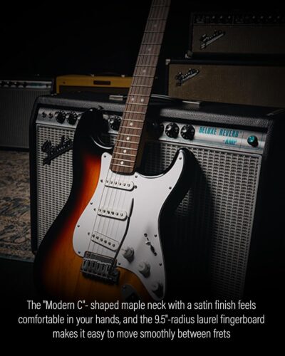 71wUnZzGLIL. AC SL1500 Fender Standard Stratocaster – 3-Color Sunburst Bundle with Strap, Guitar Cleaning Kit and Austin Bazaar Instructional Video