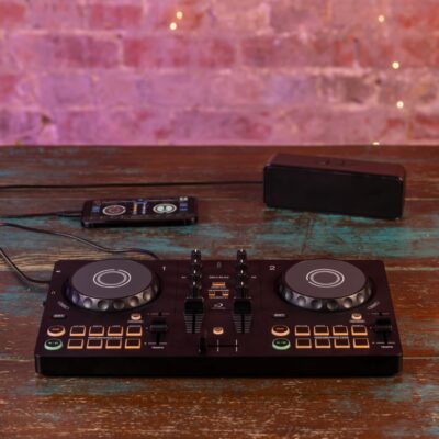 AlphaTheta DDJ-FLX2 Compact 2-Channel DJ Controller – Streaming-Ready, Smart Fader & Smart CFX – Works with rekordbox, djay & Serato DJ Lite – Phone, Tablet & PC/Mac – Free Course Included