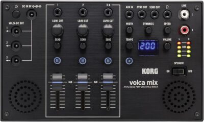 Korg Volca Mix Analogue Performance Mixer – Bundle with Power Supply, and Austin Bazaar Polishing Cloth