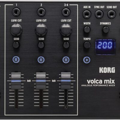 Korg Volca Mix Analogue Performance Mixer – Bundle with Power Supply, and Austin Bazaar Polishing Cloth