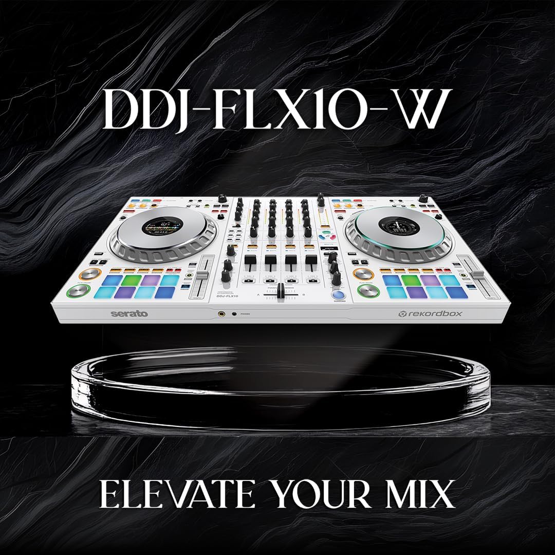 Pioneer DJ DDJ-FLX10 Limited Edition – 4-channel DJ controller for Rekordbox & Serato – White