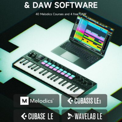 Donner STARRYKEY-37 PLAY MIDI Keyboard Controller, 37 Key Portable MIDI Controller with 128 Build-in Voices, 16 Drum Pads, Arpeggio, Sequencer, USB/Wireless Connection, 4 DAW Software & 40 Courses
