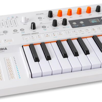 Arturia MiniFreak 37 Key Polyphonic 6-Voice Hybrid Synthesizer Keyboard (White, MiniFreak Vocoder)