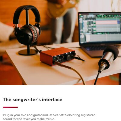 71xvdAFvmpL. AC SL1500 1781171615 8914 Focusrite Scarlett Solo 4th Gen USB Audio Interface, for the Guitarist, Vocalist, or Producer — High-Fidelity, Studio Quality Recording, and All the Software You Need to Record