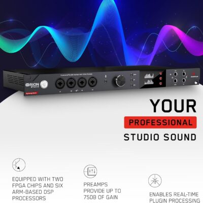 Antelope Audio Orion Studio Synergy Core Professional Digital Audio Interface w/ 12 Preamps & 50 Real-Time Plugins — Thunderbolt 3 Music Recording Studio Interface w/DSP Processing for Mac/Windows