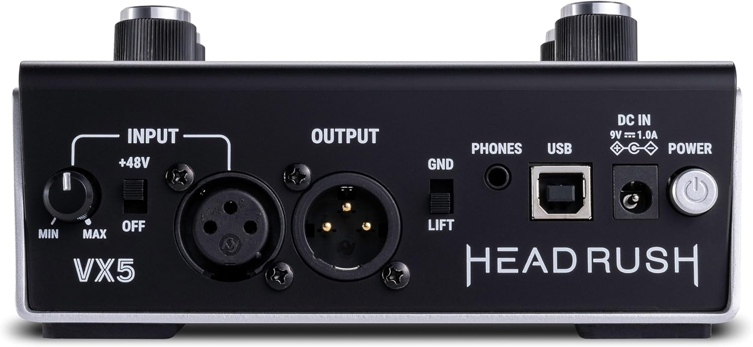 HeadRush VX5 Vocal Effects Pedal with Antares AutoTune for Vocalists with Real Time Pitch Correction, Vocal Harmony, Guitar and Mic in and Audio Interface