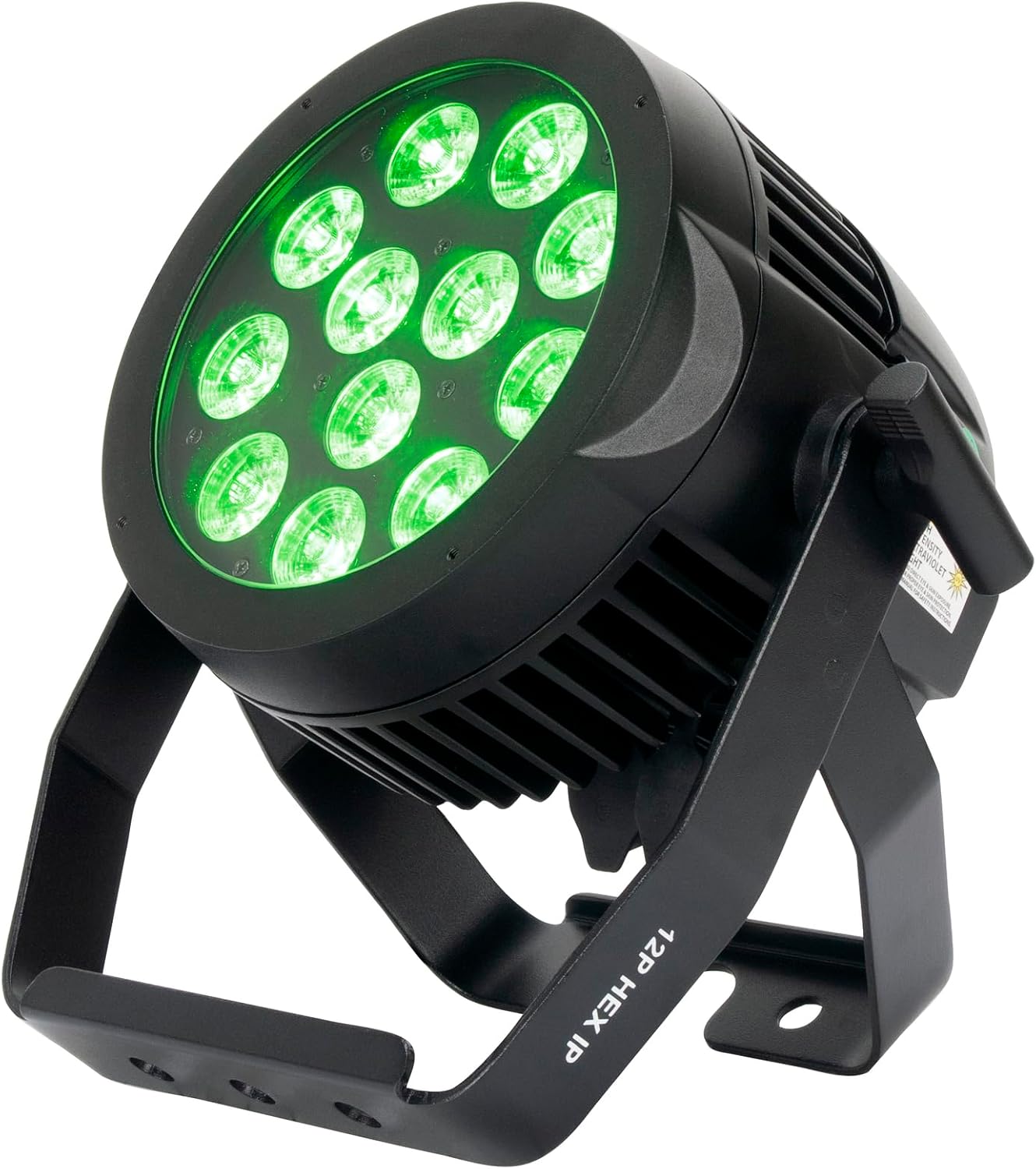 Audiosavings Bundle: American DJ ADJ 12P HEX IP 65 Outdoor RGBAW + UV LED DMX Par Can Wash Up-Light (4 Items)