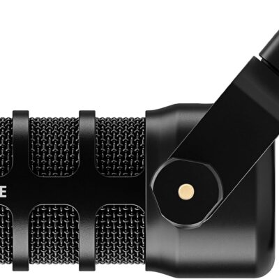 Rode PodMic USB Dynamic Broadcast Microphone Bundle with BOOMARM1 Desktop Boom Arm and 10-Foot XLR Cable — Cardioid USB-C Studio Mic with APHEX DSP for Podcasting, Streaming, Voice Over