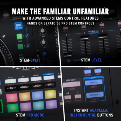 811q7m8nrL. AC SL1500 RANE PERFORMER 4-Channel Motorized DJ Controller, 7 Platters with Displays, Precision Feel Faders, Stem Split, Advanced FX, Serato DJ Pro Included