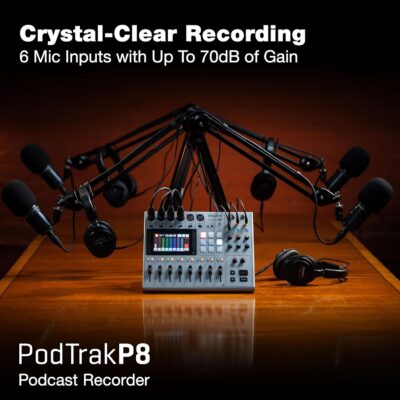 815ZSRSXkIL. AC SL1500 1781188377 7166 Zoom PodTrak P8 Podcast Recorder with 6 XLR Inputs, 6 Headphone Outputs, Phone Input, Sound Pads, Onboard Editing, USB Audio Interface, Battery Powered