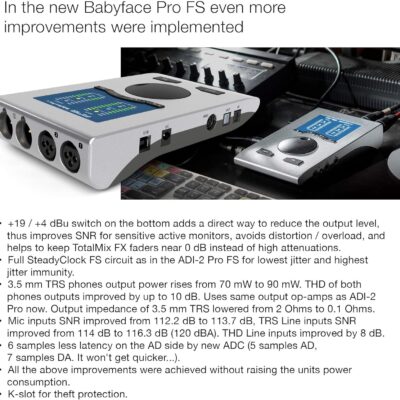 819RBtzdv L. AC SL1500 1781098711 4192 RME Babyface Pro FS USB Audio Interface