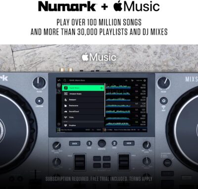 819p0yz1HQL. AC SL1500 Numark Mixstream Pro Go Portable DJ Controller with Battery, Mixer with Stem Separation, Speakers, WiFi Streaming, Touchscreen, works with Serato DJ